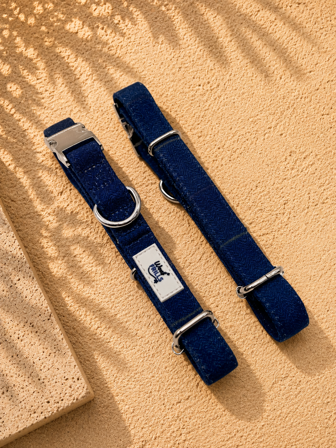 Blue Dog Collar | Midnight Trails| Adjustable & Durable