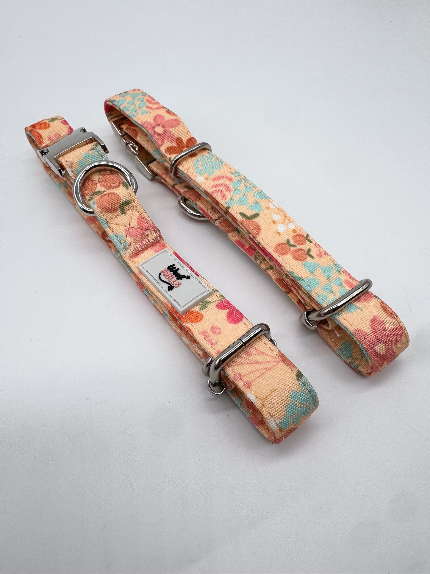 Floral Dog Collar | Peachy Dreams | Adjustable & Durable