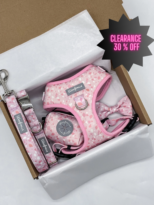 Dog harness, Dog collar and lead set | BUNDLE OF YOUR CHOICE | Blushing with Love