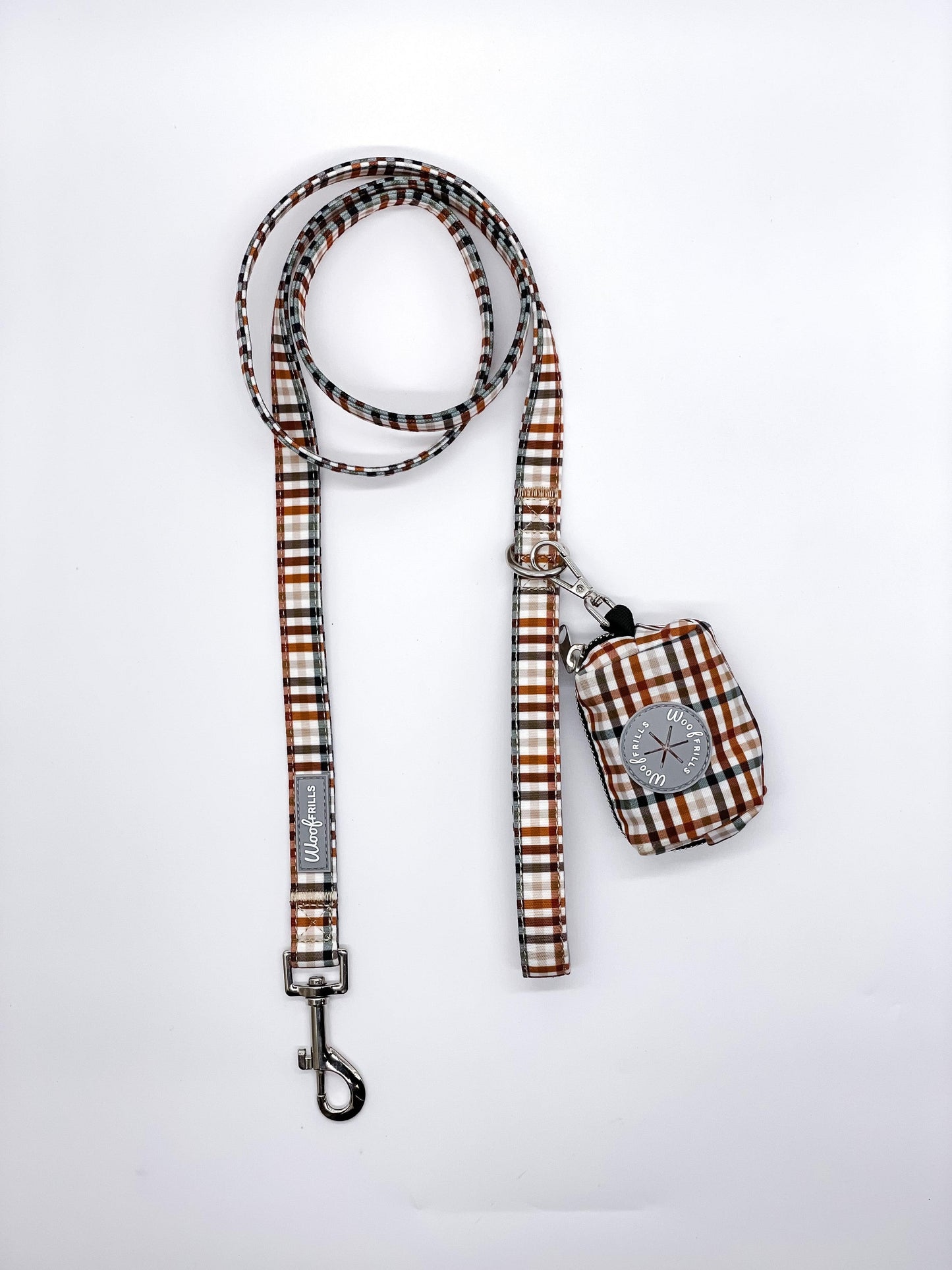 Strong lead with matching poop bag dispenser