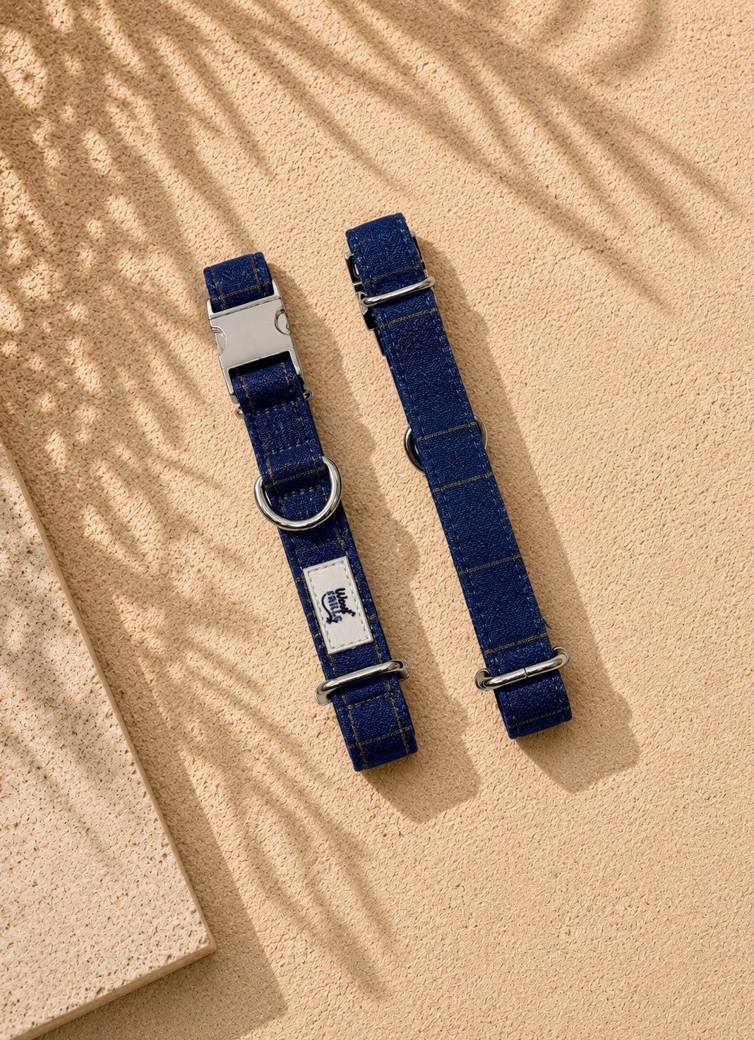 Blue Dog Collar | Midnight Trails| Adjustable & Durable