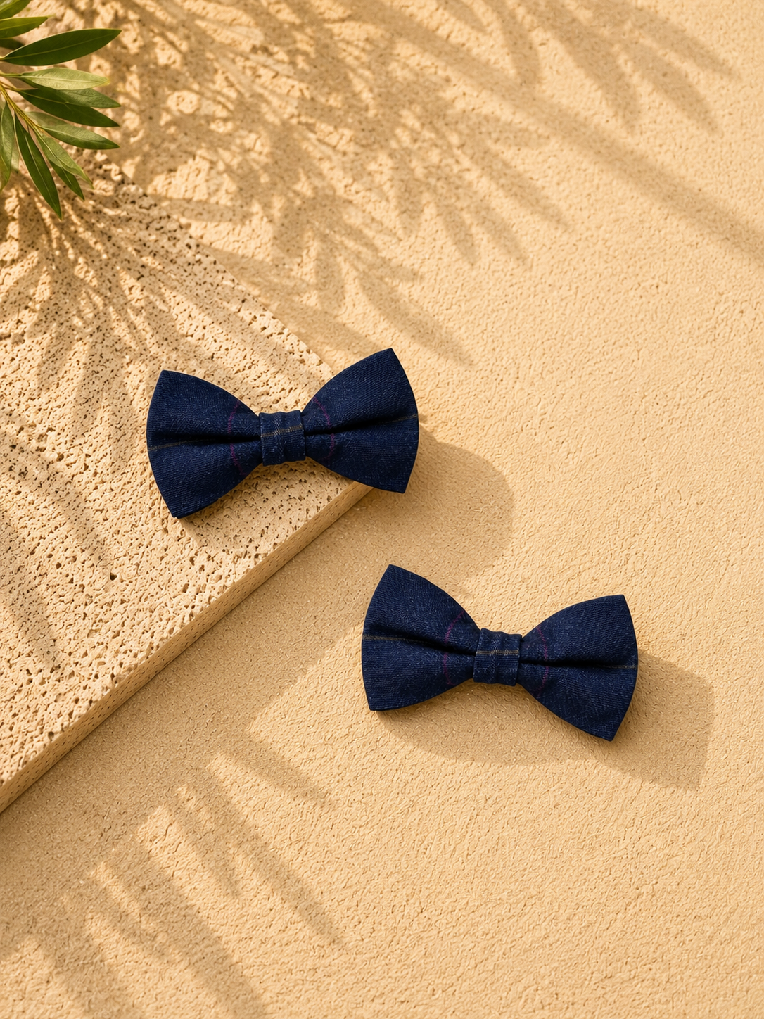 Dog Bow Tie |Midnight Trails | Elastic Attachment for Collar or Harness
