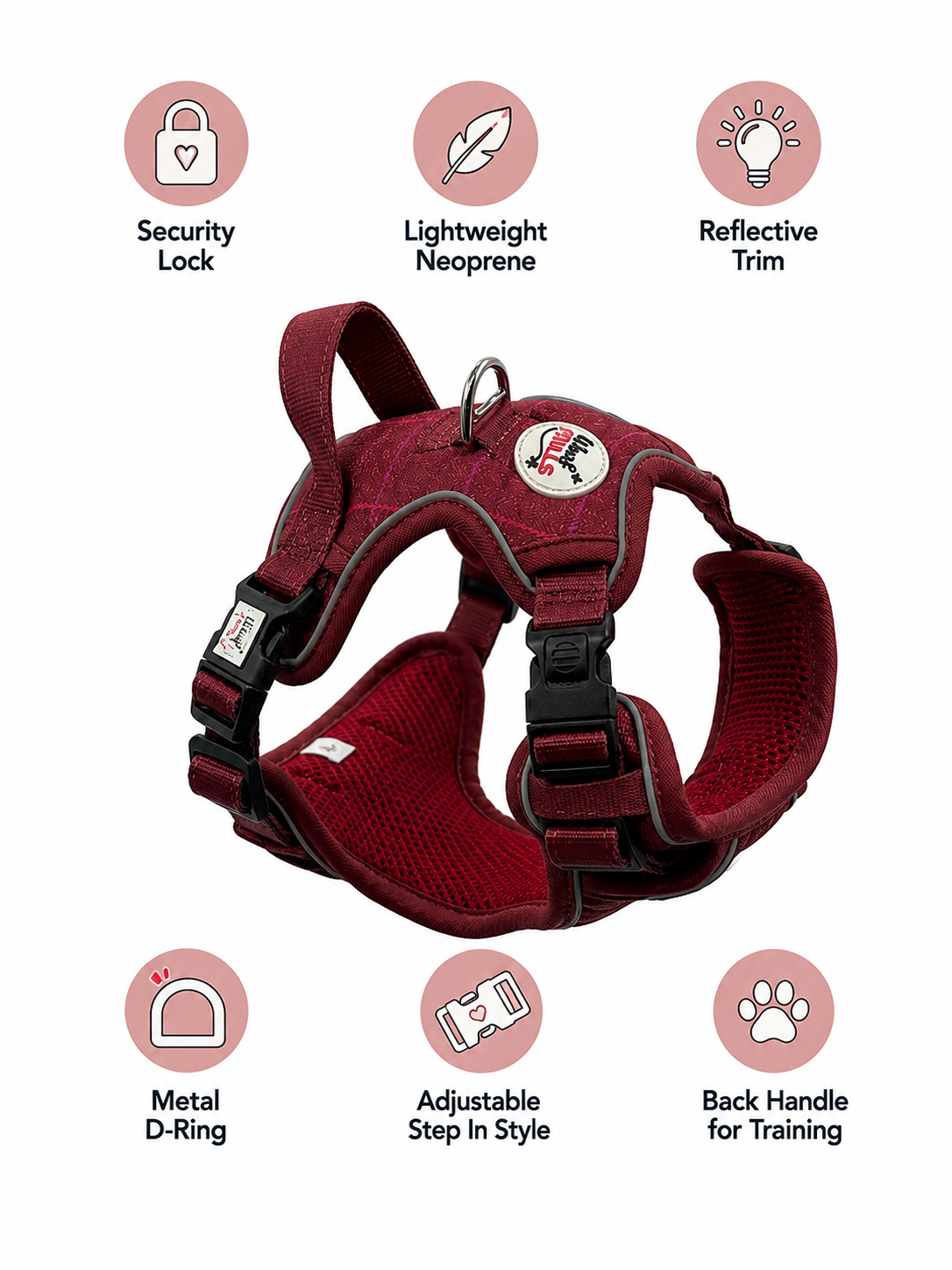 Step in Dog Harness Set | Mulberry Trails | Matching Collar, Lead & Bow | BUNDLE OF YOUR CHOICE