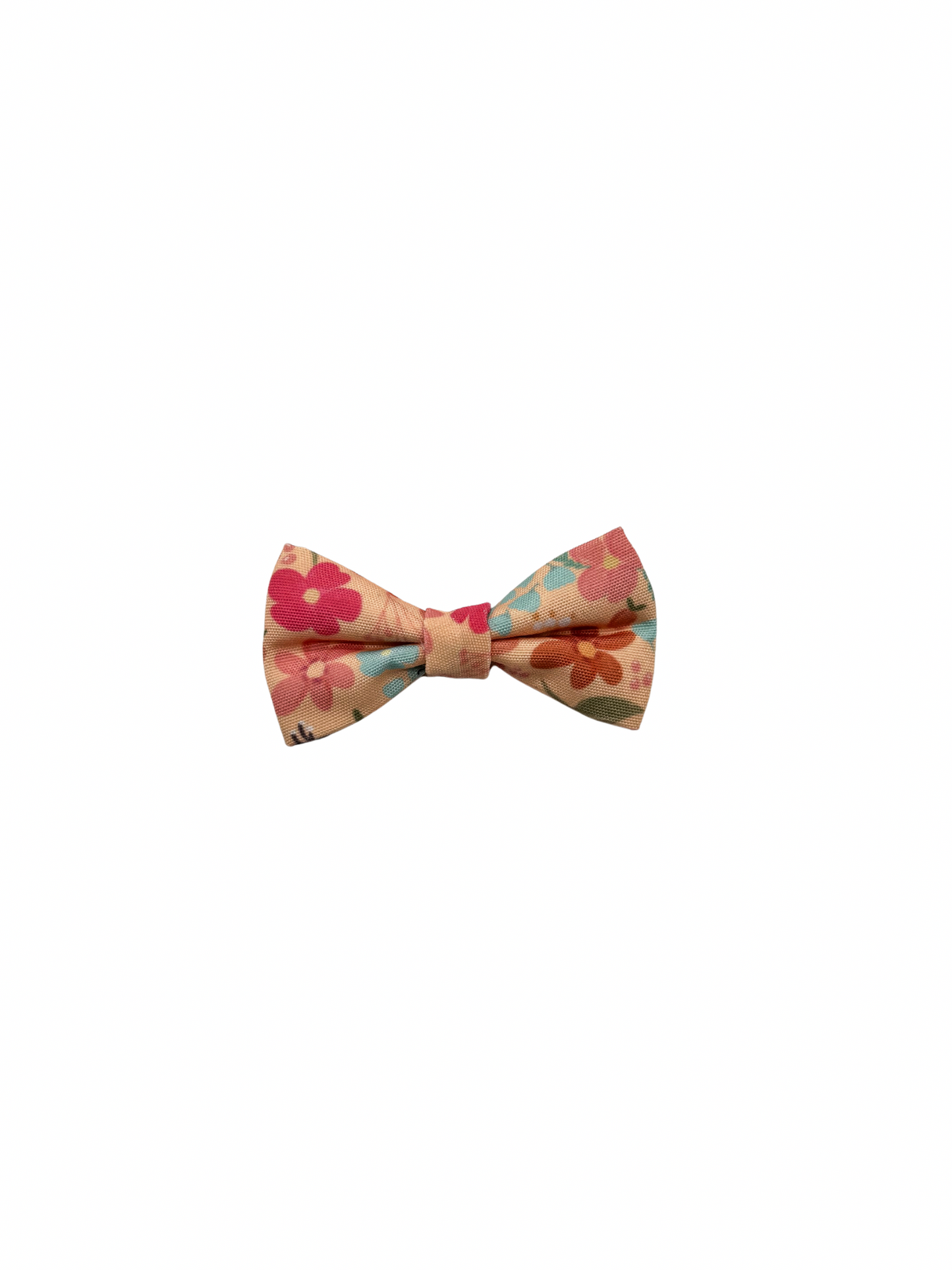 Dog Bow Tie |Peachy Dreams | Elastic Attachment for Collar or Harness