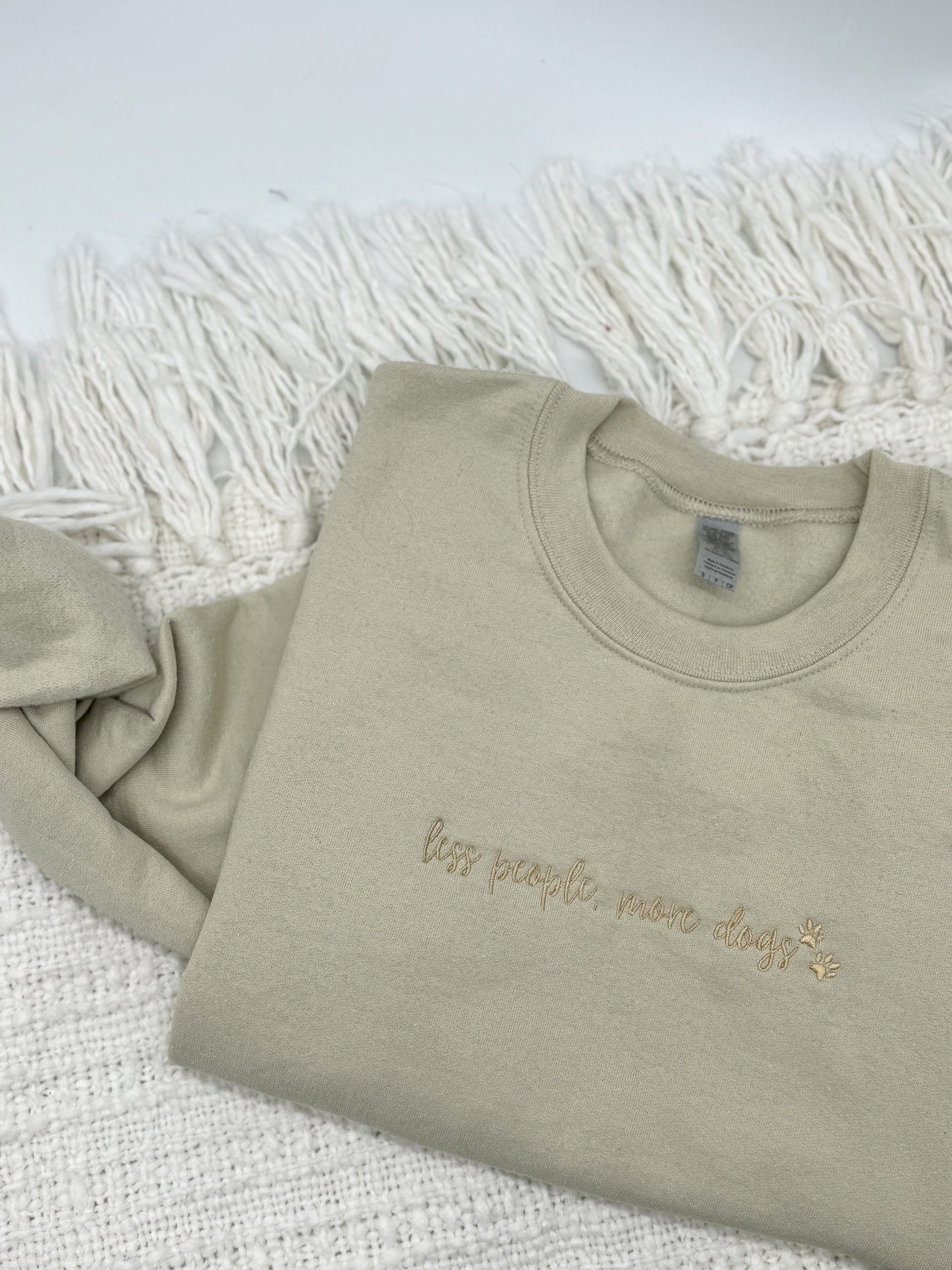 Less People, more dogs| Embroidered Hoodie & Sweatshirt