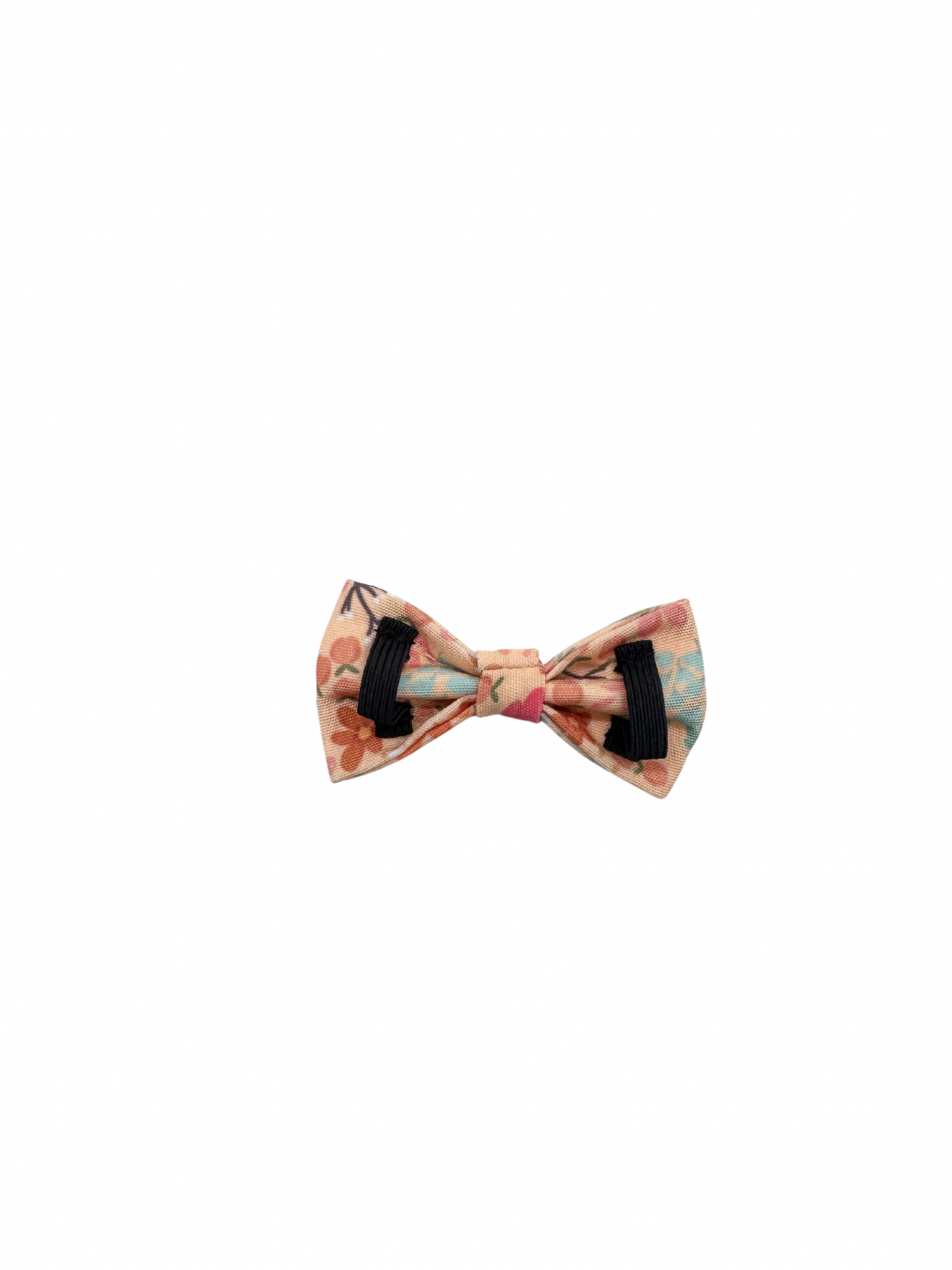 Dog Bow Tie |Peachy Dreams | Elastic Attachment for Collar or Harness