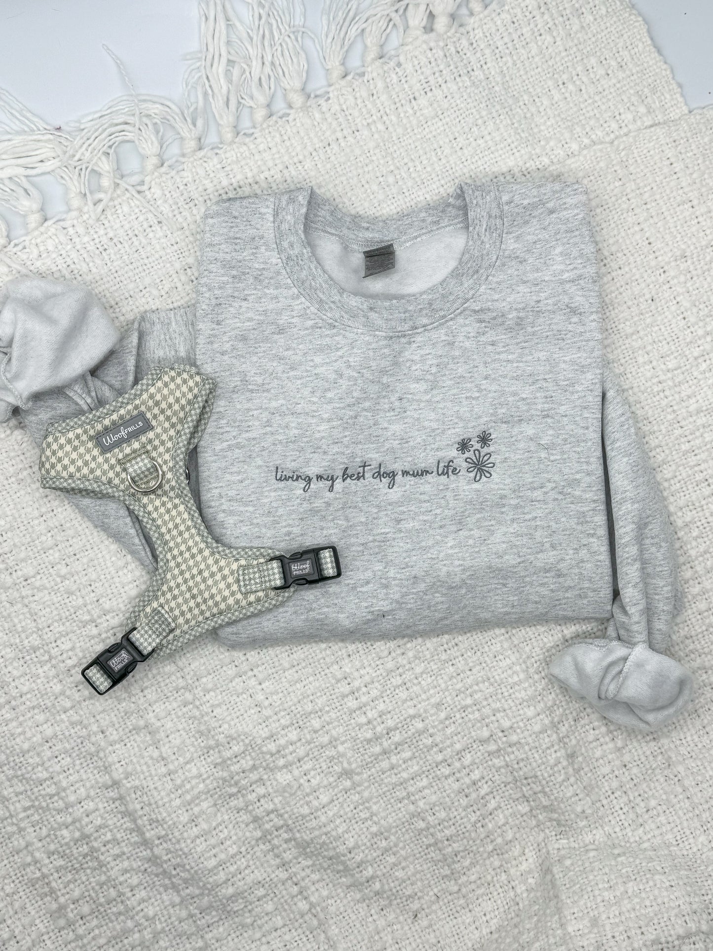 Living my best dog mum life | Embroidered Hoodie & Sweatshirt
