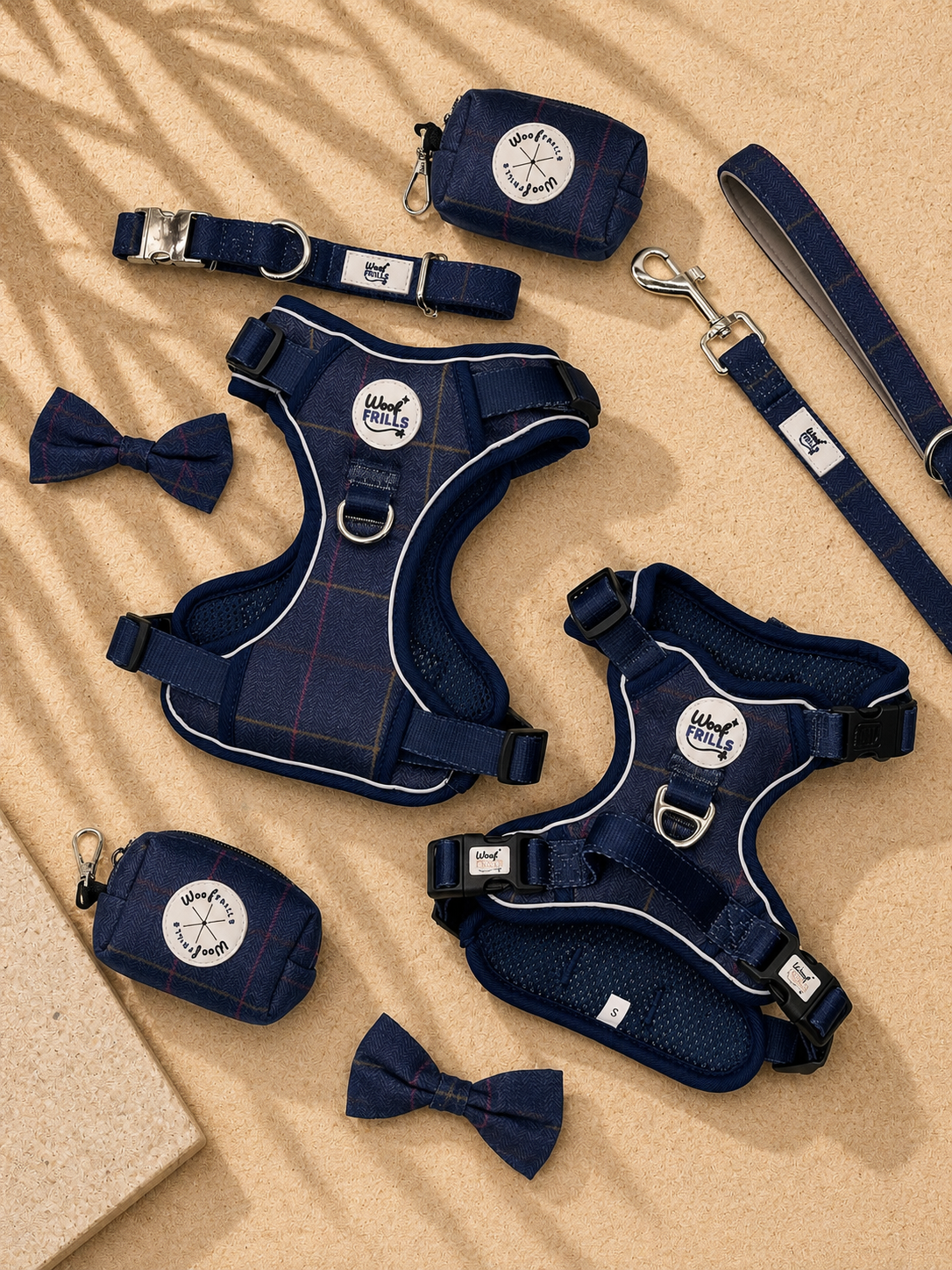 Step in Dog Harness Set | Midnight Trails| Matching Collar, Lead & Bow | BUNDLE OF YOUR CHOICE