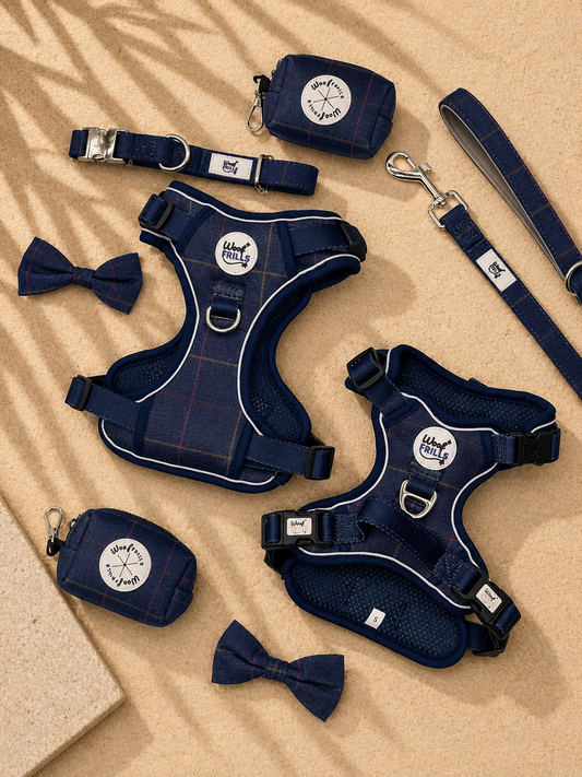 Step in Dog Harness Set | Midnight Trails| Matching Collar, Lead & Bow | BUNDLE OF YOUR CHOICE