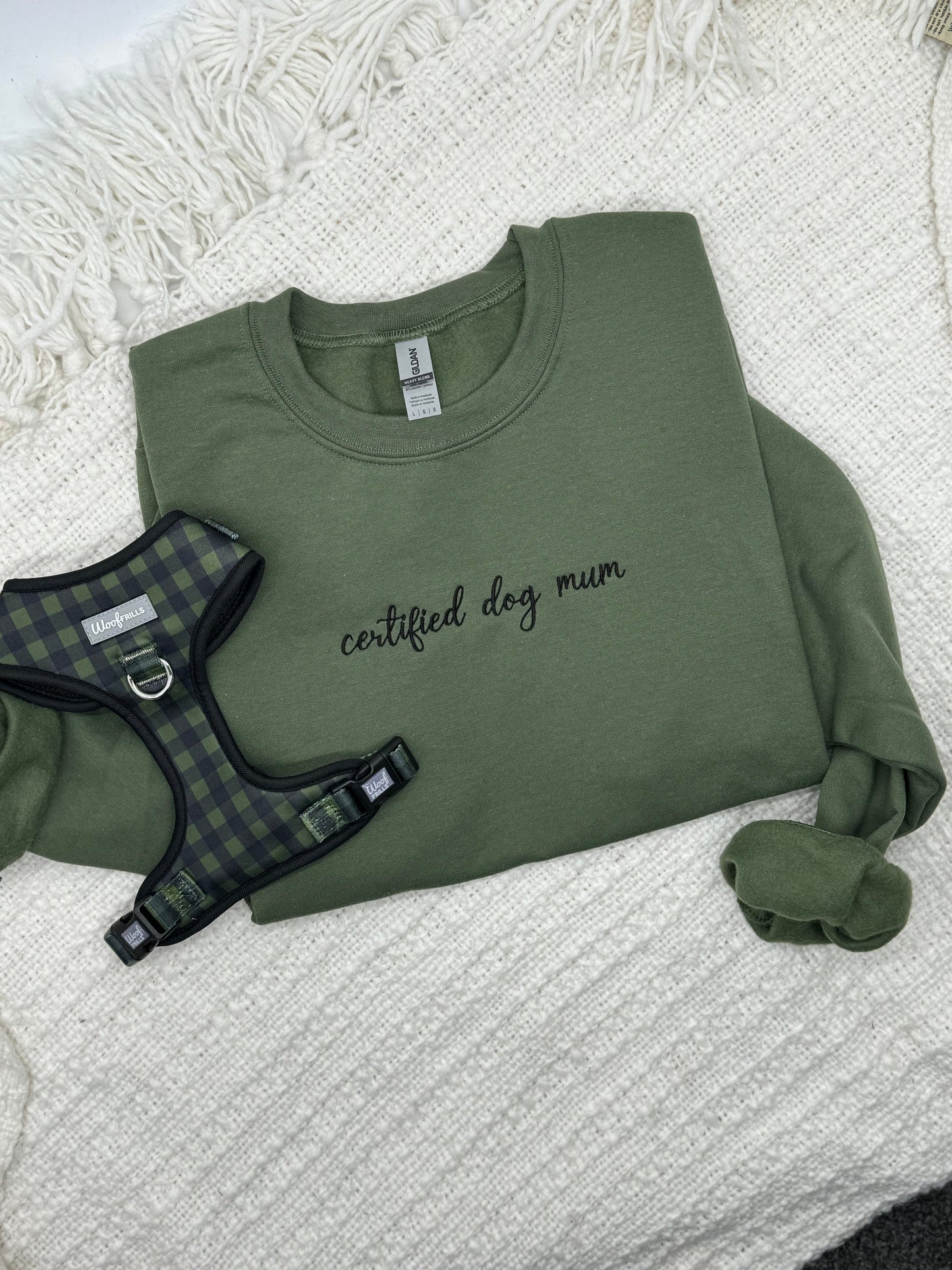 Certified dog mum | Embroidered Hoodie & Sweatshirt