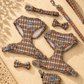 Dog harness , Dog collar and lead set | BUNDLE OF YOUR CHOICE |  Best i ever plaid - With waterproof matching collar & leash