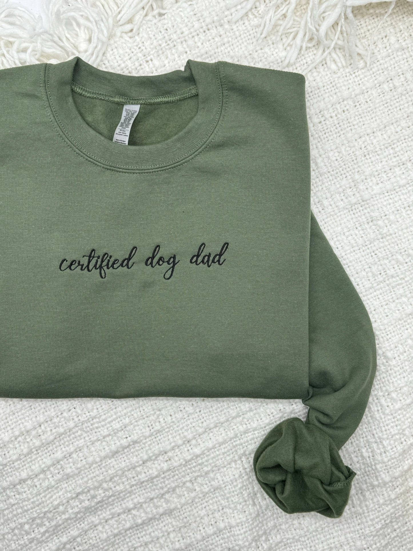 Certified dog dad | Embroidered Hoodie & Sweatshirt