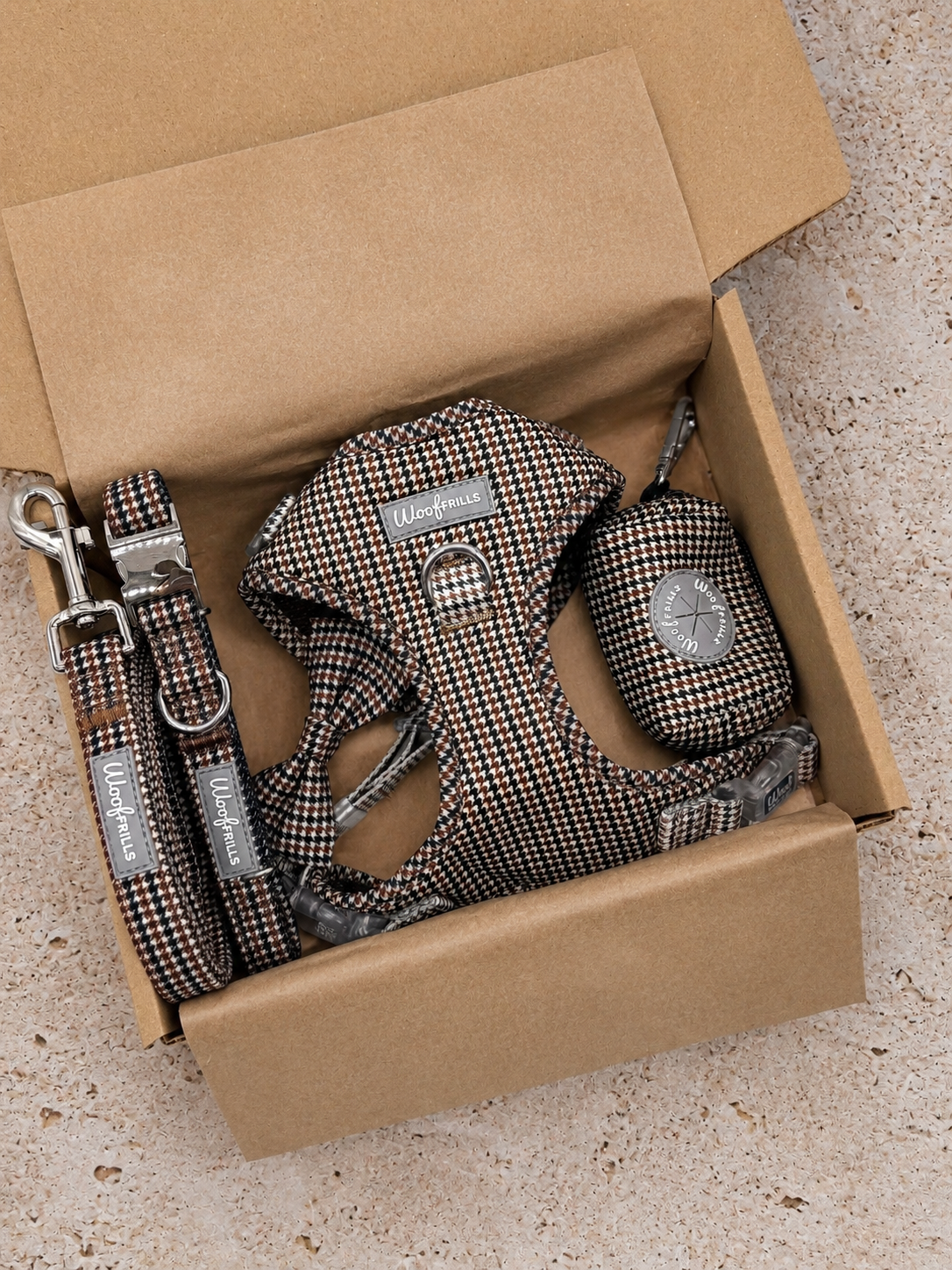 Houndstooth Dog Harness Set –Heritage Hound (Matching Collar & Lead )BUNDLE OF YOUR CHOICE