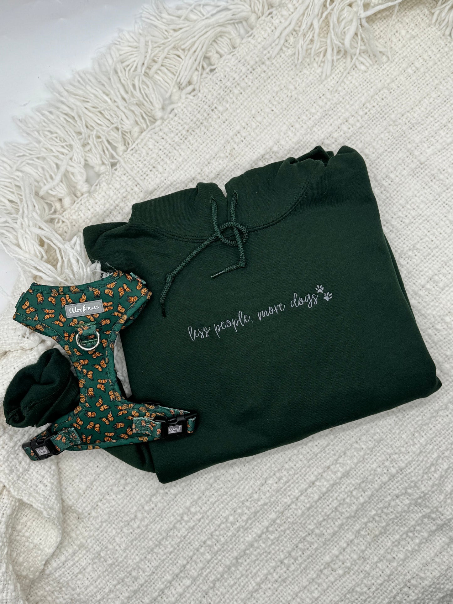 Less People, more dogs| Embroidered Hoodie & Sweatshirt