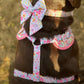 Floral Dog Harness Set – Blossom Dreams | Matching Collar, Lead & Bow | BUNDLE OF YOUR CHOICE