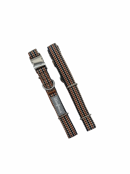 Houndstooth dog collar Heritage Hound adjustable collar