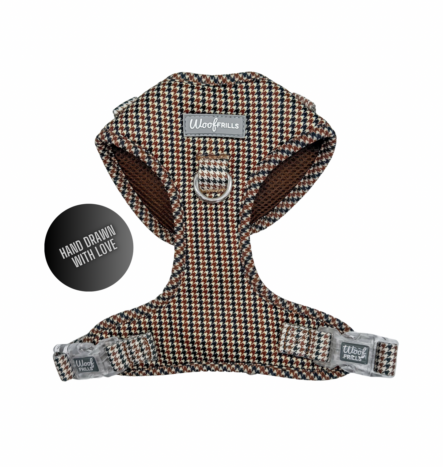 Houndstooth dog harness Heritage Hound adjustable harness