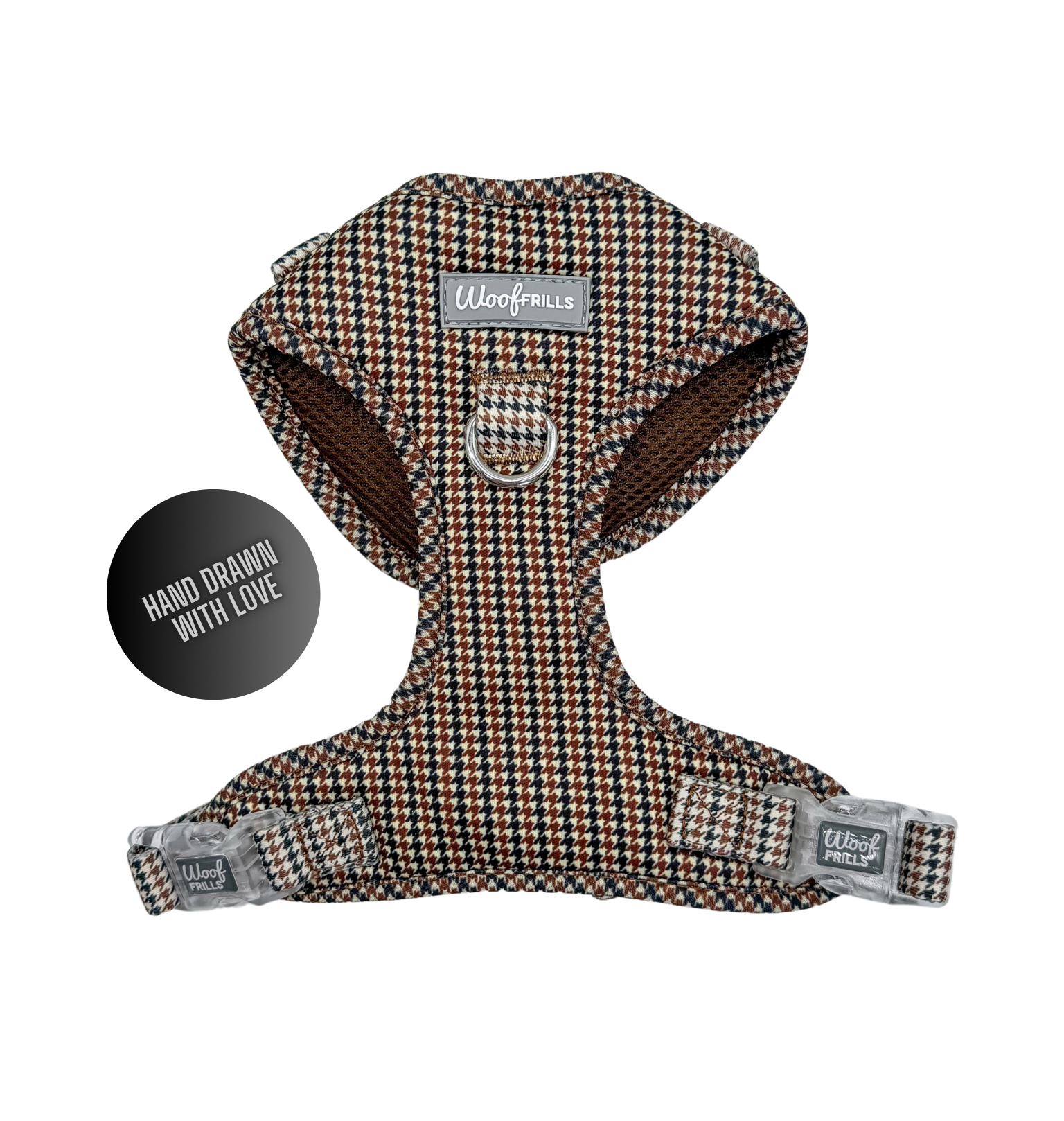 Houndstooth dog harness Heritage Hound adjustable harness