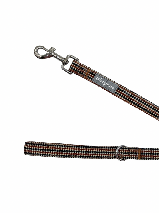 Houndstooth dog lead Heritage Hound matching leash