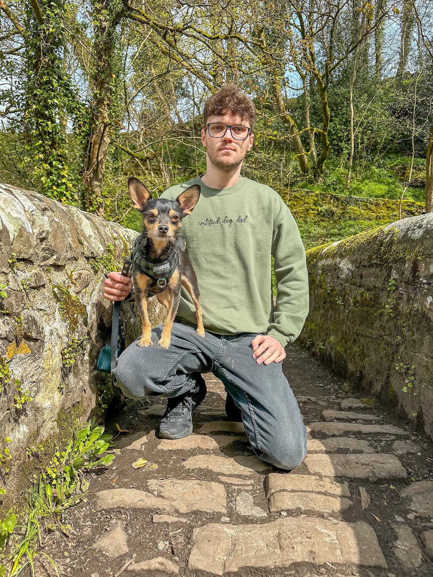 Certified dog dad | Embroidered Hoodie & Sweatshirt