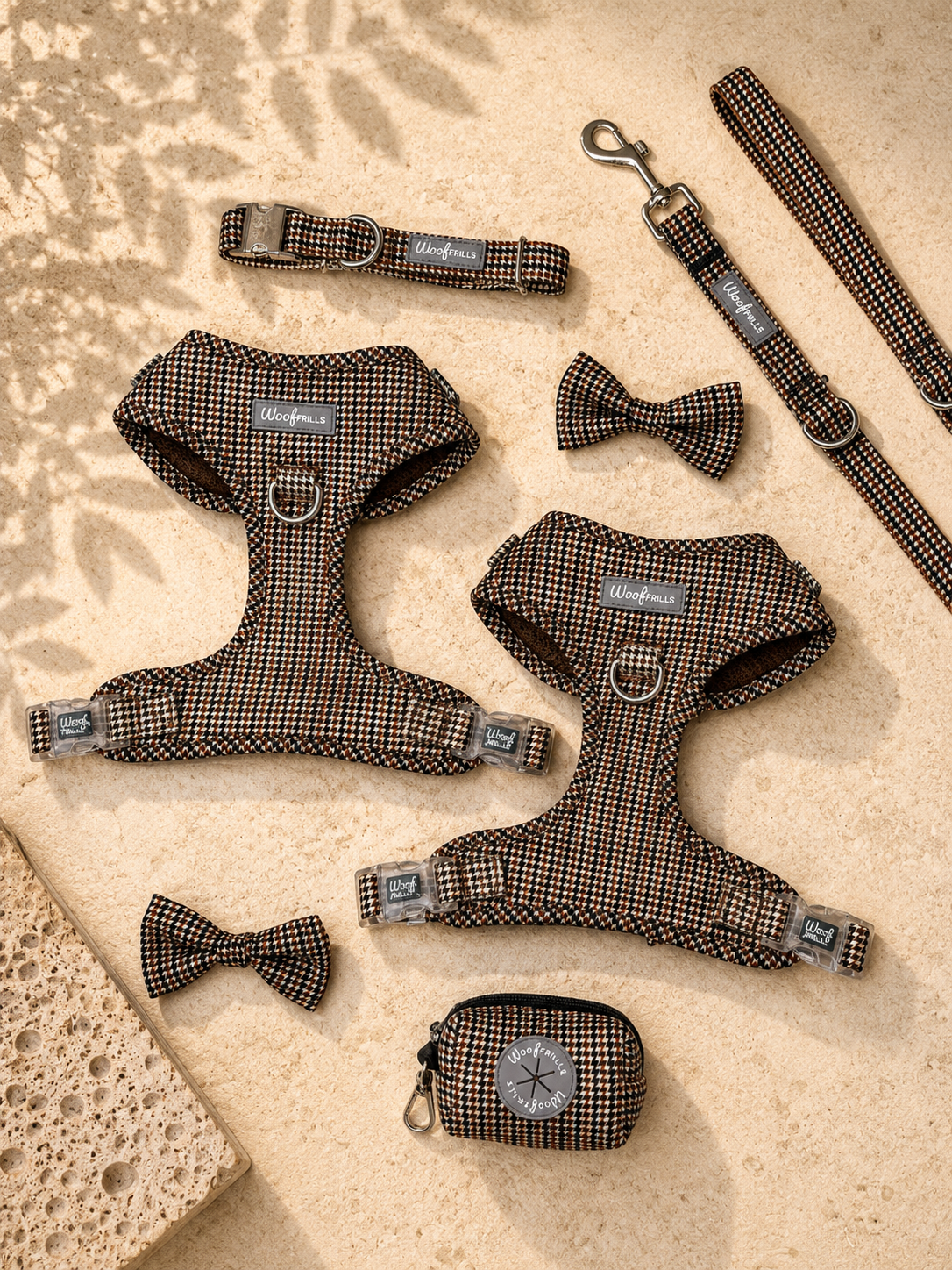 Houndstooth Dog Harness Set –Heritage Hound (Matching Collar & Lead )BUNDLE OF YOUR CHOICE