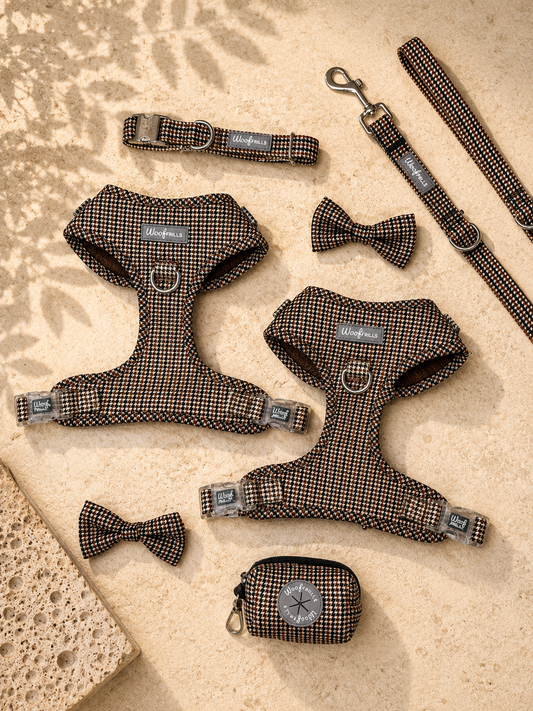 Houndstooth Dog Harness Set –Heritage Hound (Matching Collar & Lead )BUNDLE OF YOUR CHOICE