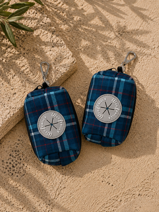 Tartan Dog Poop bag holder | Poop bag dispenser | Plaid Date