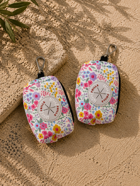 Floral Dog Poop Bag Holder UK | Matching Dispenser | Blossom Dreams