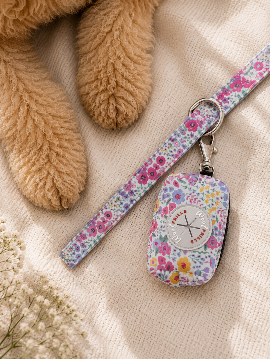 Floral Dog Poop Bag Holder UK | Matching Dispenser | Blossom Dreams