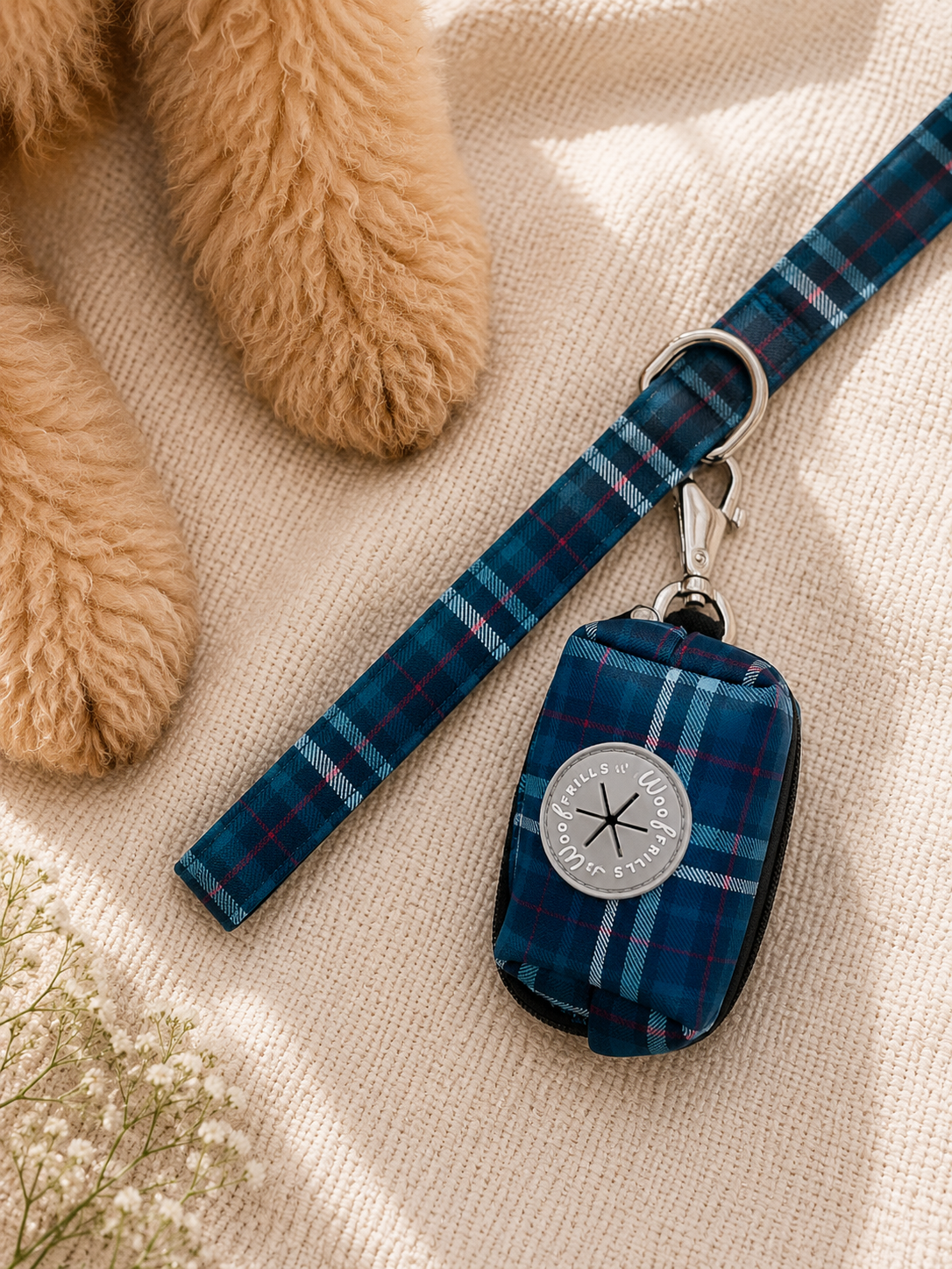 Tartan Dog Poop bag holder | Poop bag dispenser | Plaid Date
