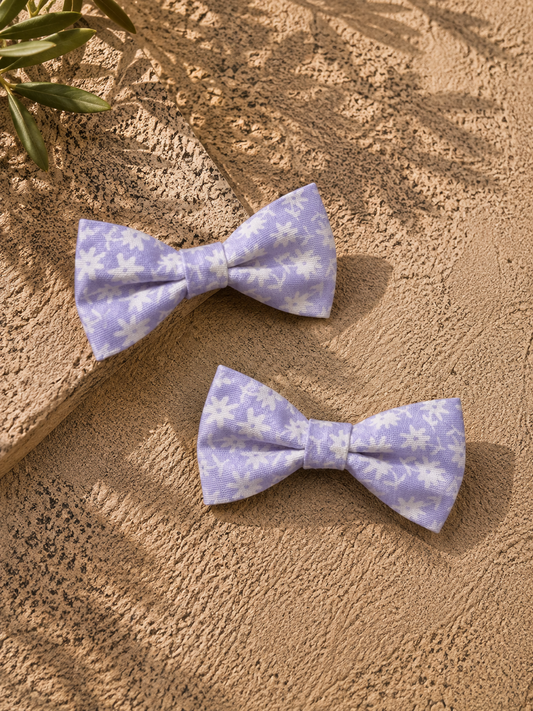 Dog Bow tie - Bloom me away Lilac
