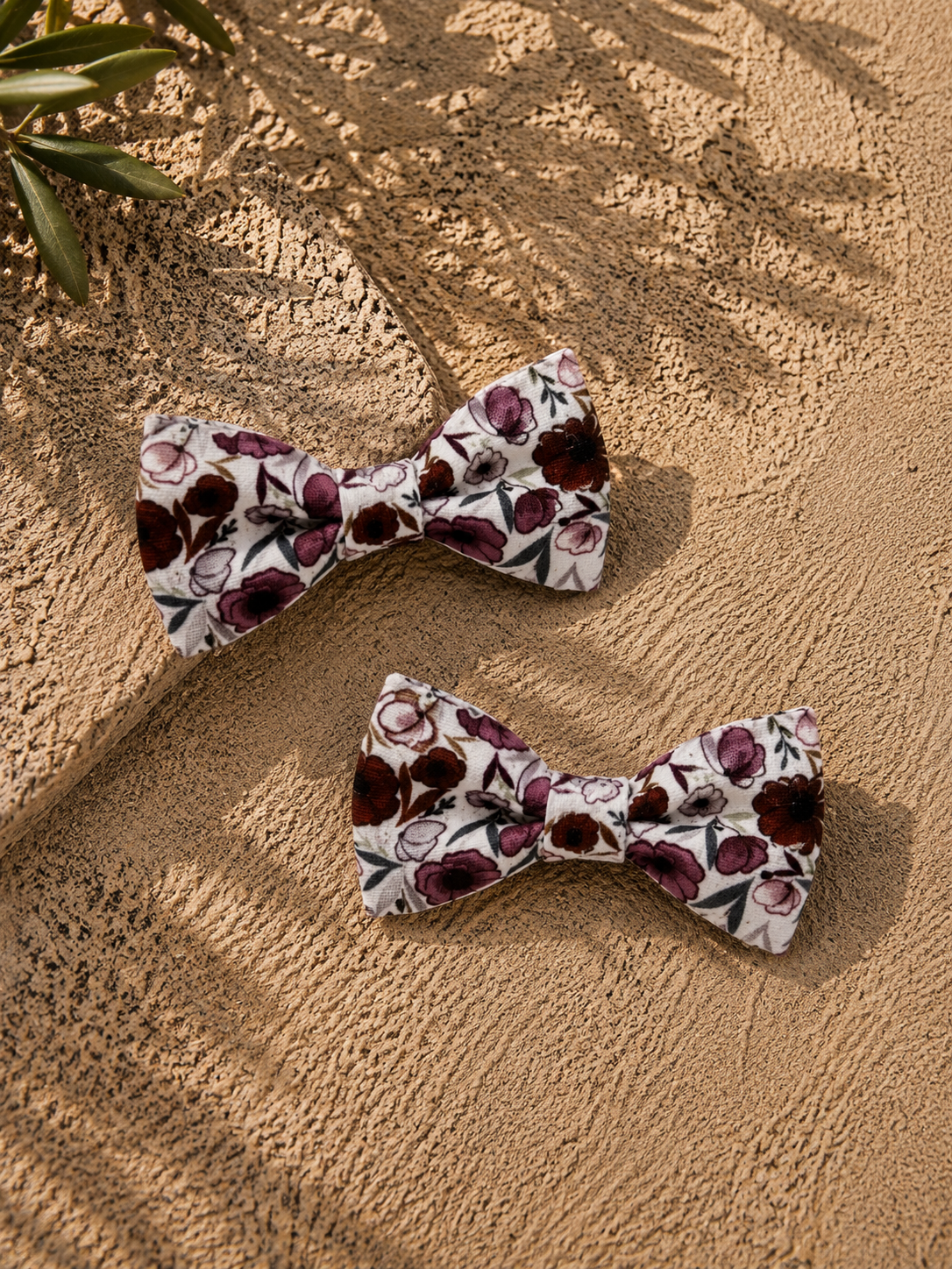 Dog Bow tie - Poppy power