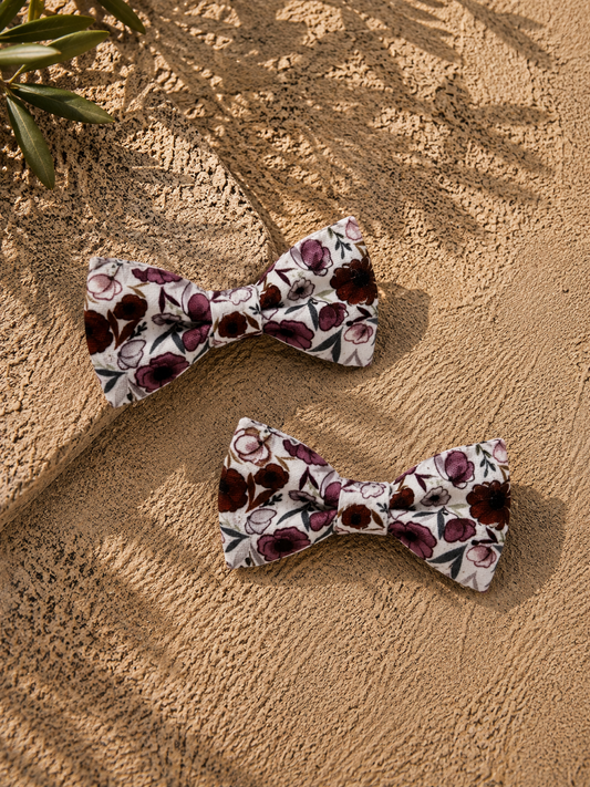 Dog Bow tie - Poppy power