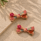 Dog Bow Tie |Peachy Dreams | Elastic Attachment for Collar or Harness