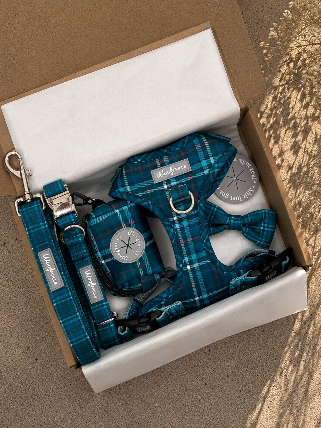 Tartan Dog Harness Set – Plaid Date | Matching Collar, Lead & Bow | BUNDLE OF YOUR CHOICE