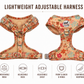 Peach adjustable dog harness