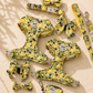 Yellow dog harness set with matching lead , collar and bow tie