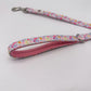 Floral dog lead Blossom Dreams flat lay with soft handle
