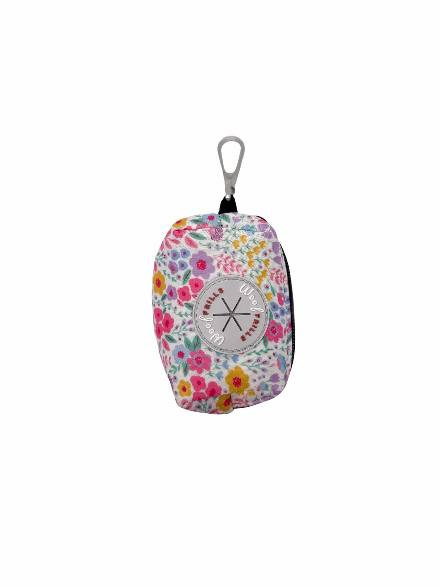 Floral dog poop bag holder Blossom Dreams close up
