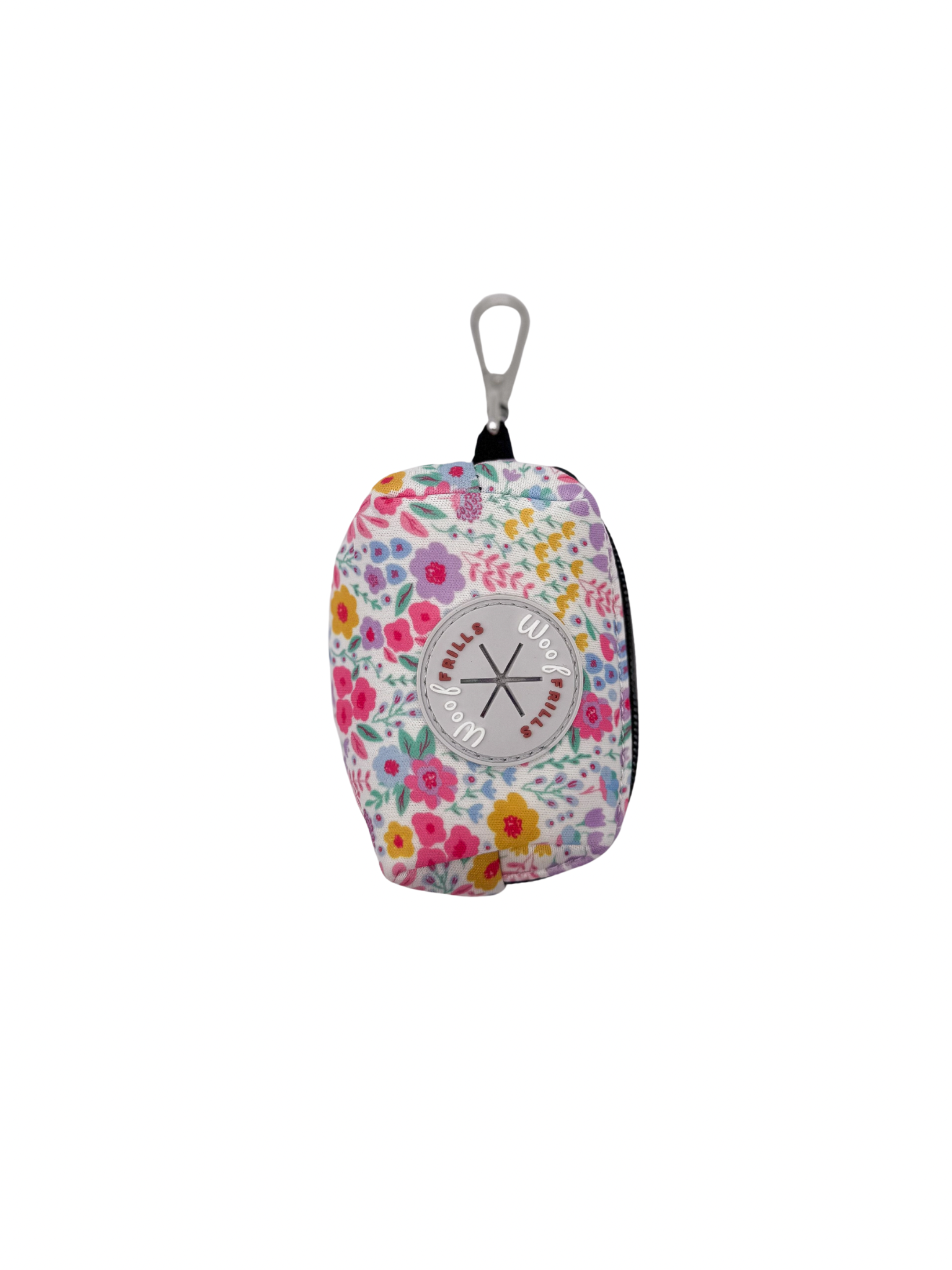 Floral dog poop bag holder Blossom Dreams close up
