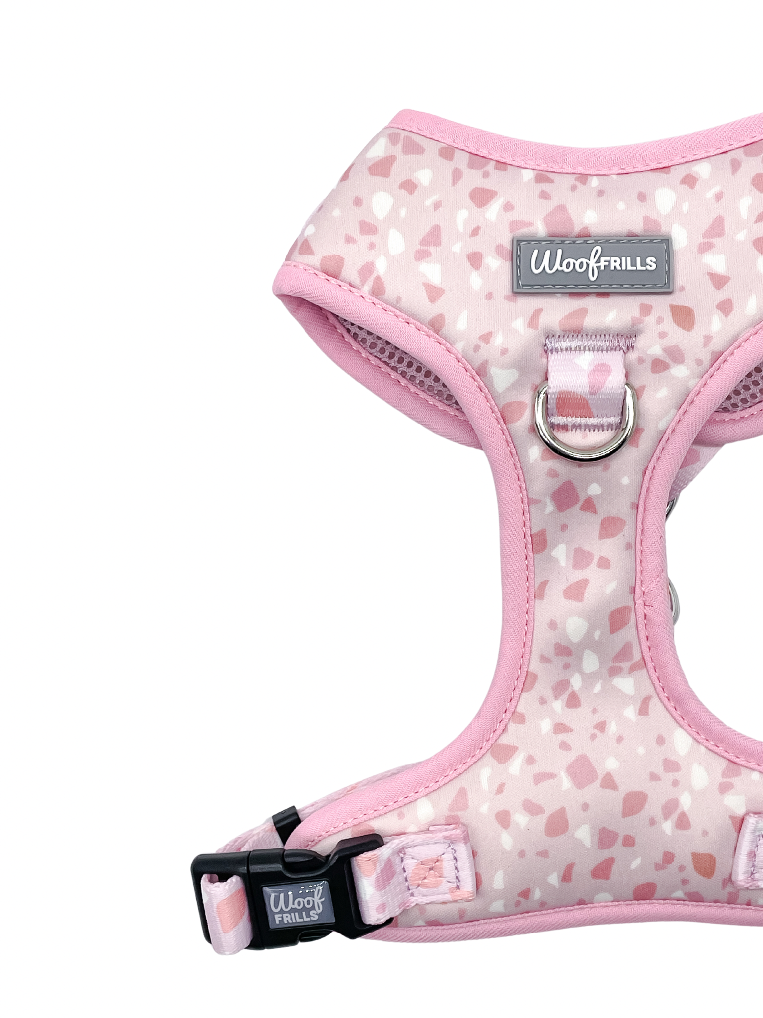 Pink adjustable dog harness