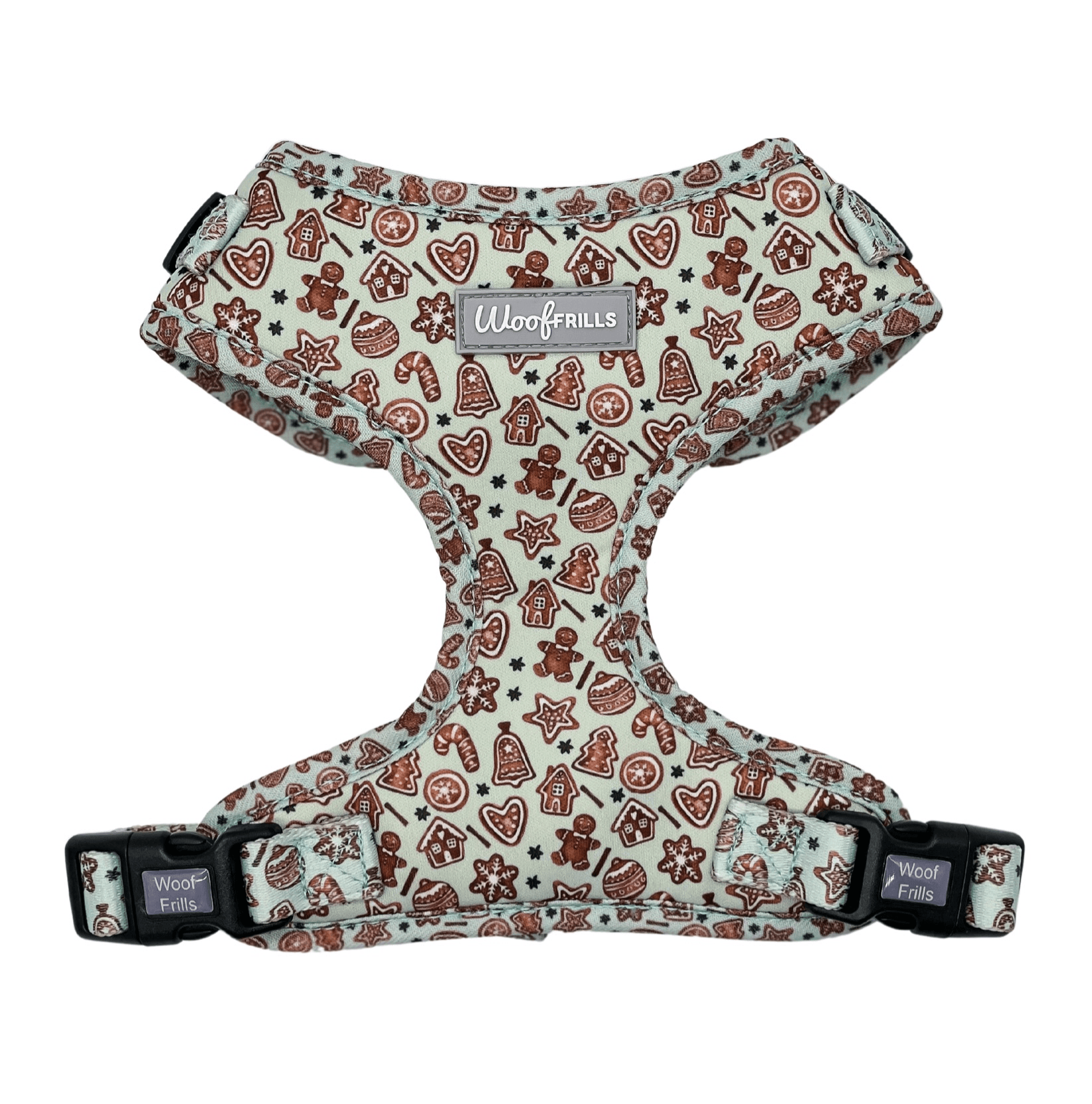 Christmas chest dog harness  with gingerbread 