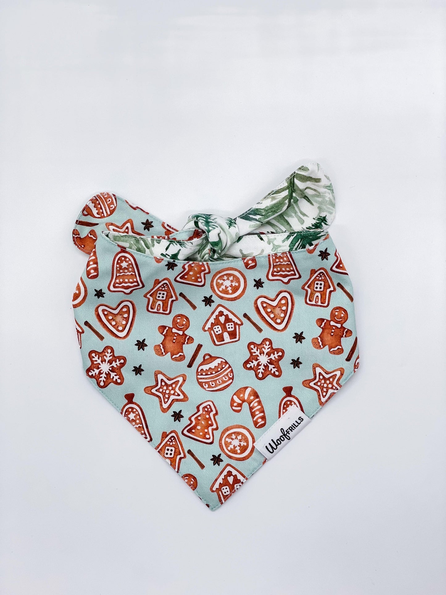 Reversible Tie-on Bandana - Pining for you - Woof Frills