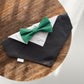 Charcoal wedding tuxedo with bow tie of your choice - Woof Frills