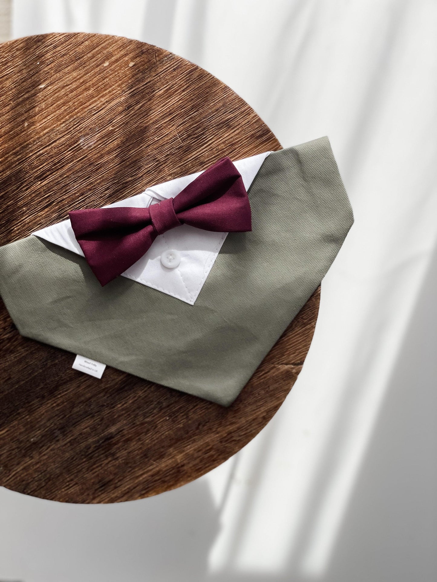 Sage wedding tuxedo with bow tie of your choice - Woof Frills