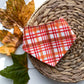 Pumpkin/ Orange tartan- Autumn Handmade bandana - Woof Frills